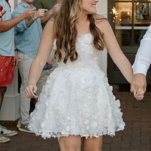 White Mini Floral Dress